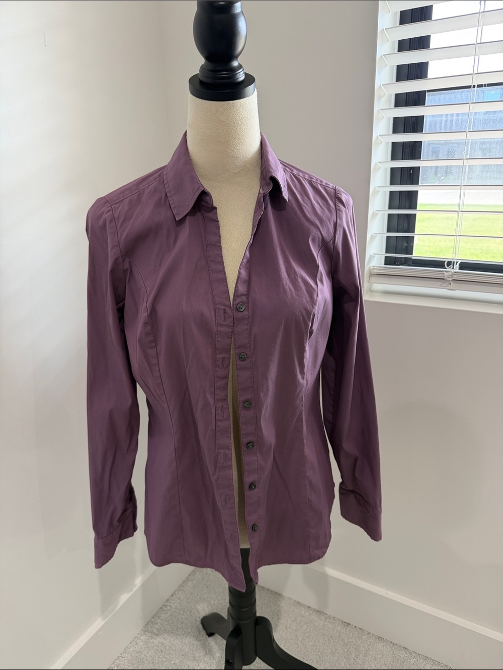 Express Plum Button-Down Shirt
